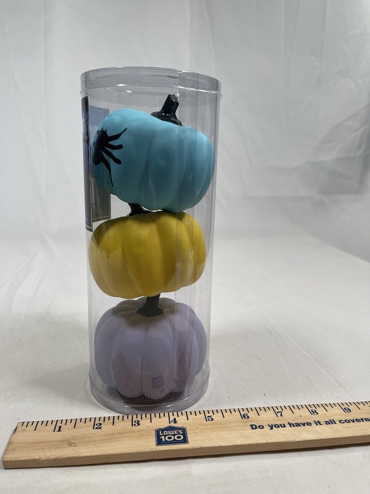 3pk Halloween Decor Pumpkins