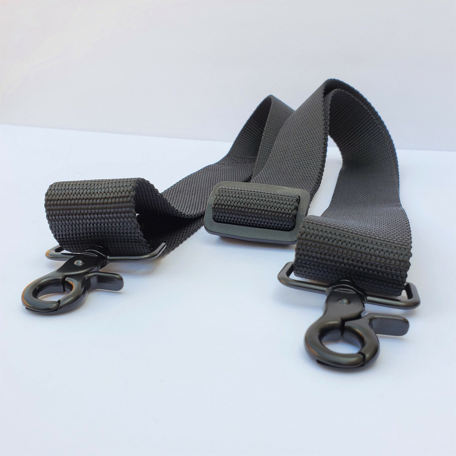 1.5" Wide 2-point Metal Snaps BLACK Sling for Rifle/Airsoft with Free Carabiner!