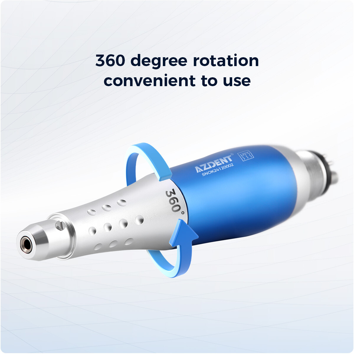 AZDENT Dental Hygiene Prophy Handpiece Air Motor 4HOLE 4:1 Nose Cone 360° Swivel