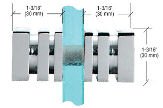 CRL SDK160CH Polished Chrome Square Back-to-Back Style Knobs