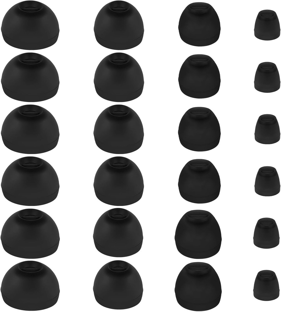 Extra Small Earbuds Tips Replacement Earbud Soft Silicone black