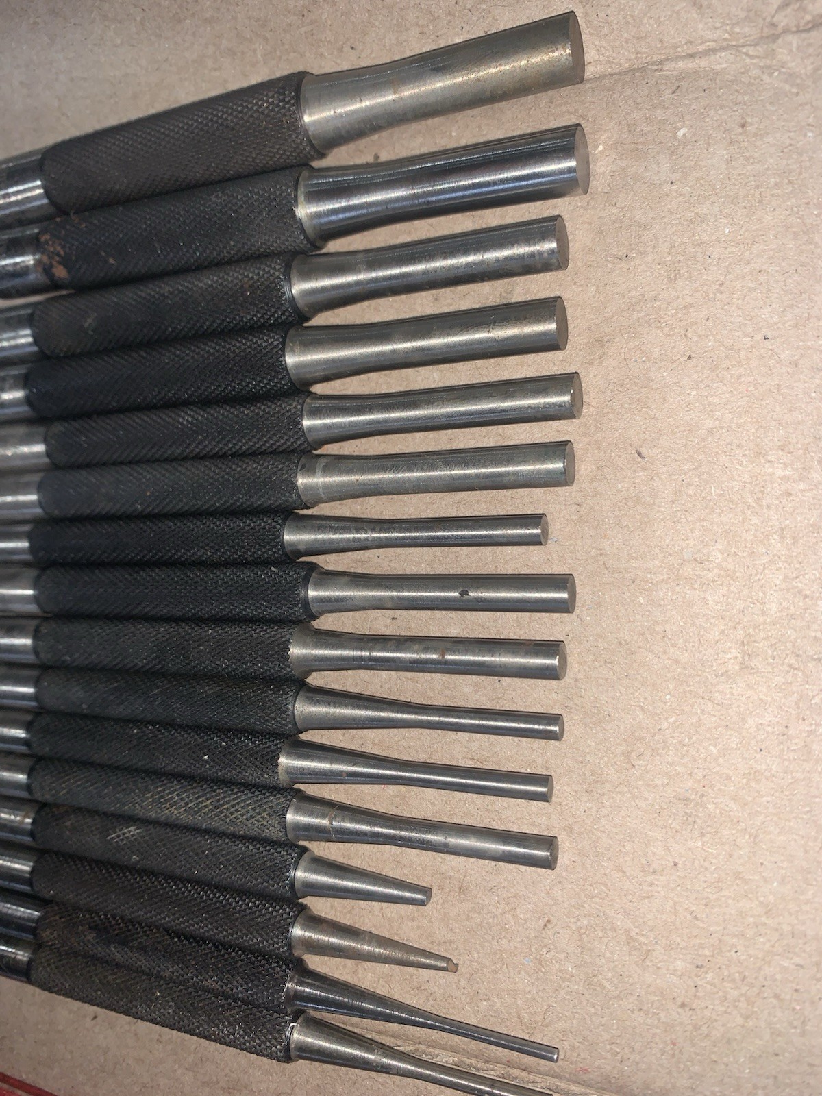 Starrett Short No S 565 Set Drive Pin Punches Complete Plus Extras Spare Set