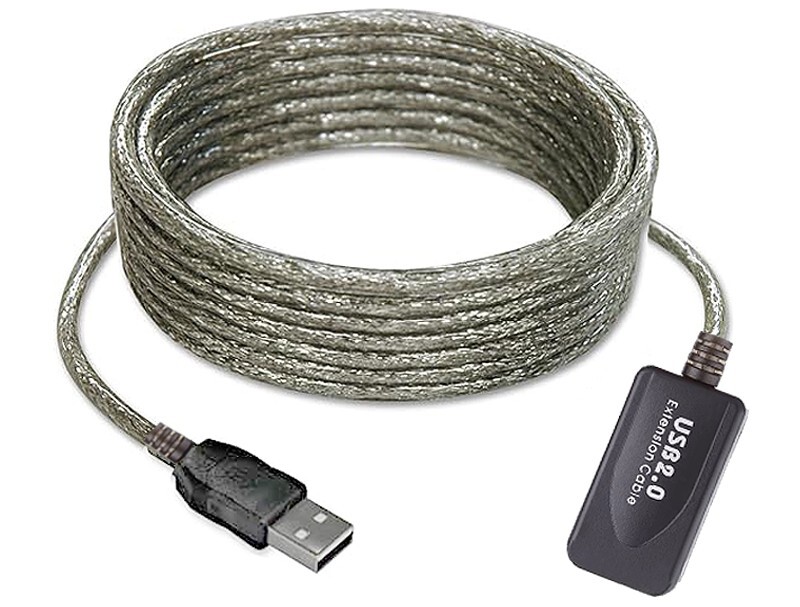 Premium USB 2.0 Active Extension Cable With Data Repeater - 33 Feet