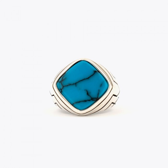 Solid 925 Sterling Silver Turquoise Gemstone Handmade Fine Ring For Men