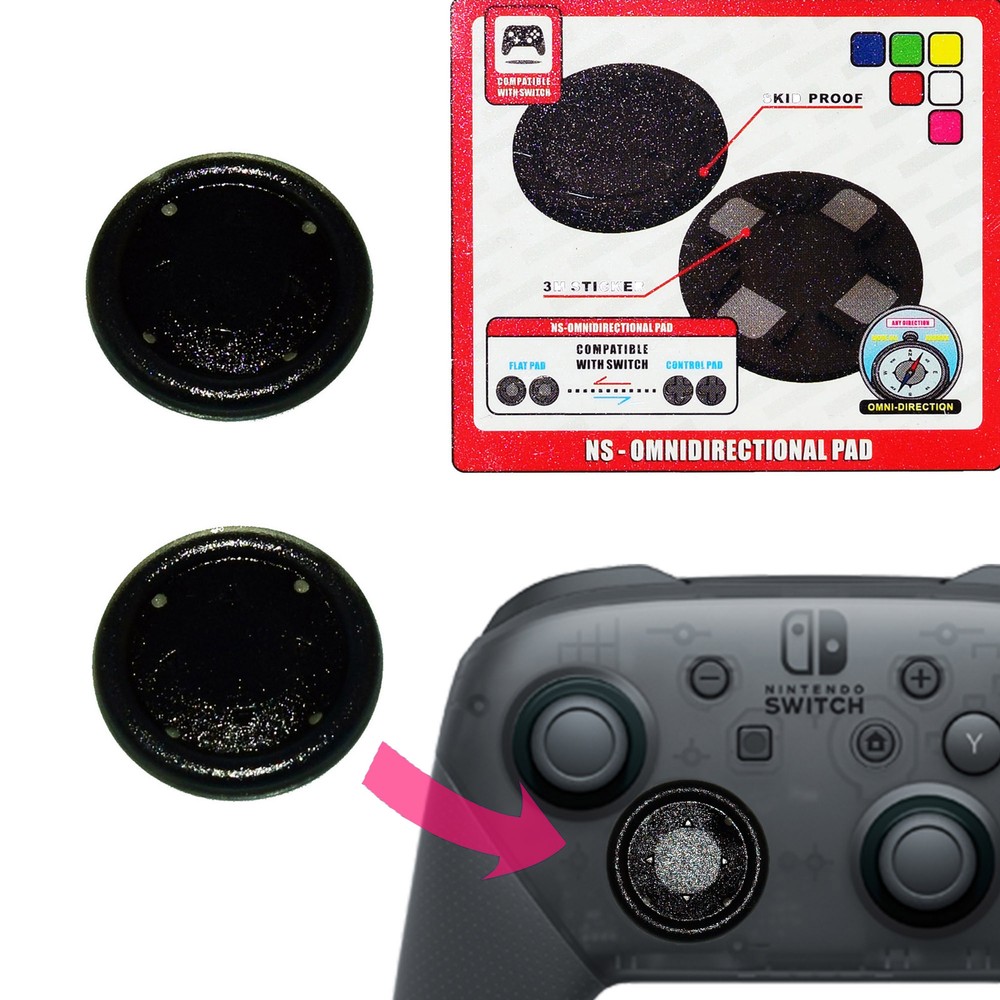 Project Design 2 in 1 Flat Button for Nintendo Switch Pro Controller Transparen