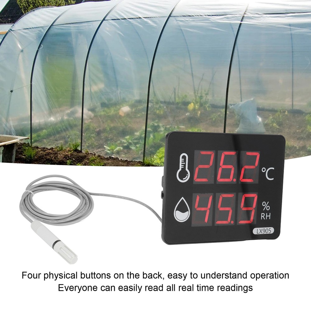 LED Digital Temperature Humidity Sensor For Home Workshop Factory Popular