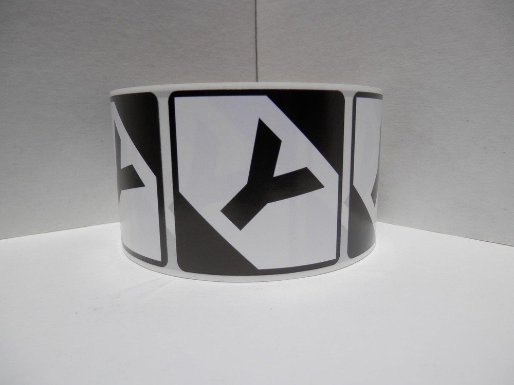 250 Stickers 2"x2" Warning Label LIMITED QUANTITY Y ORM-D DOT