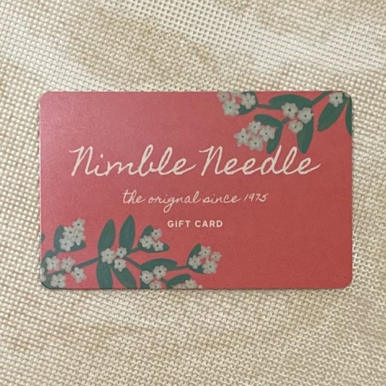 Needlepoint Cross Stitch Counted Thread Nimble Needle $25 Gift Card tools