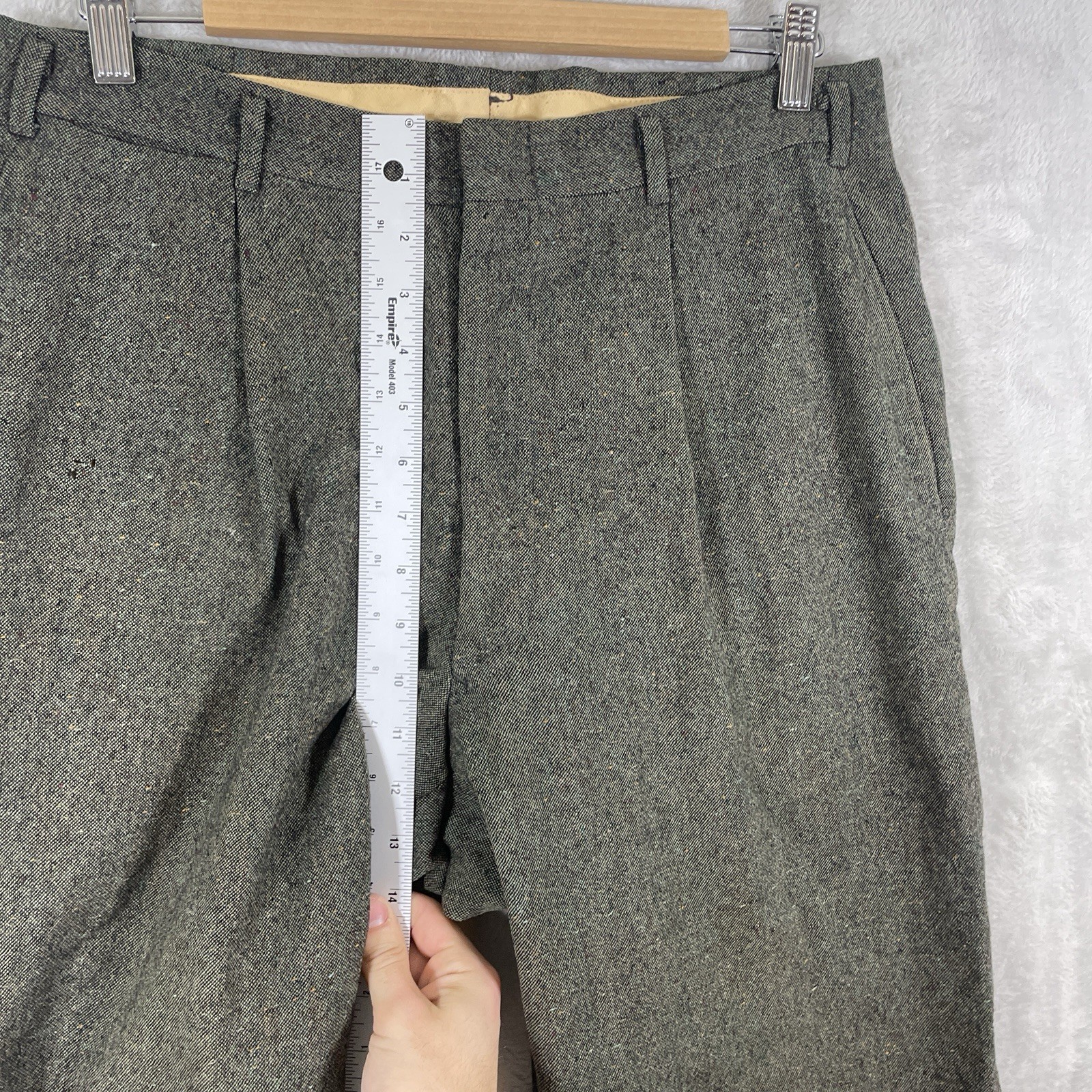 Vtg 50s Drop Loop Wool Slacks Men’s 32x32 Pendleton Rockabilly Pants Pleated 40s