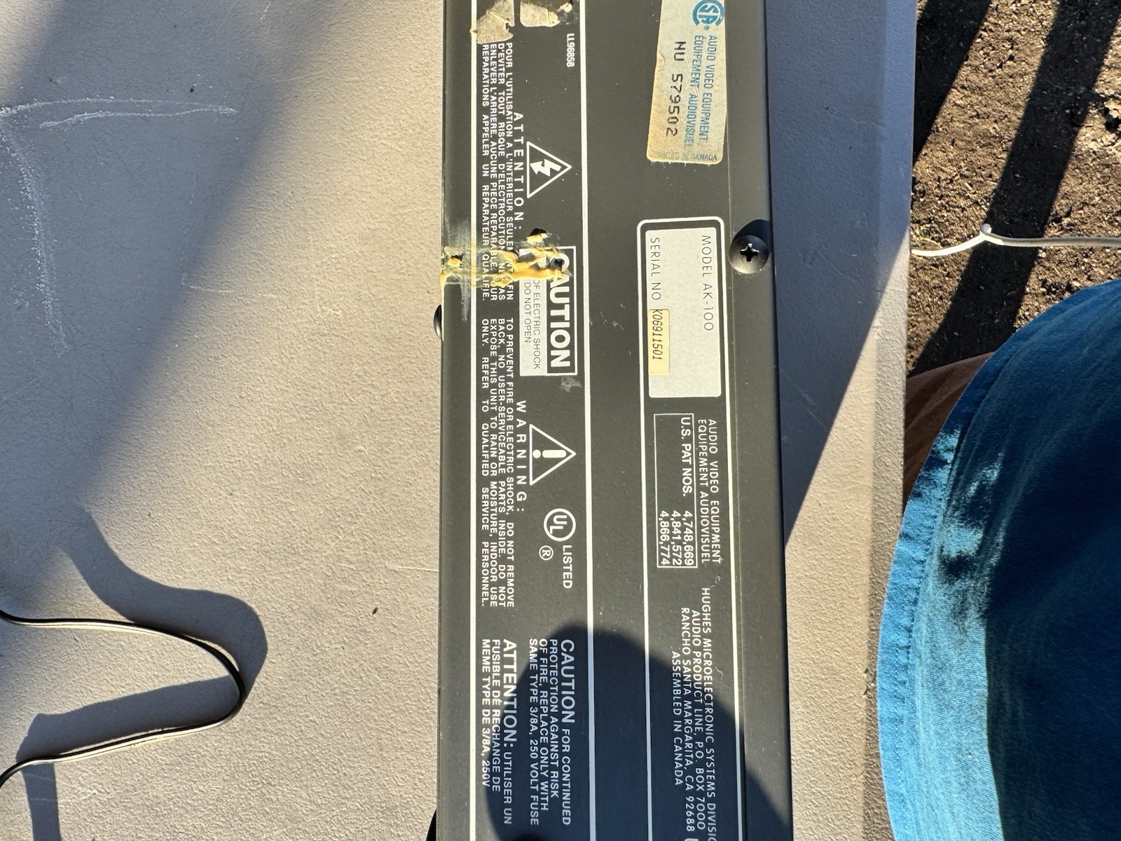 Hughes AK-100 Sound Retrieval System