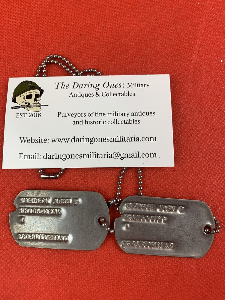 Original WW2 USGI Soldier’s Dog Tags
