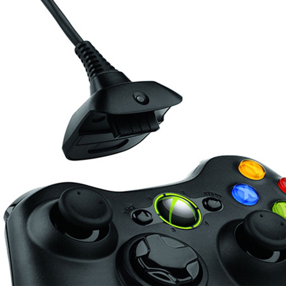 Xbox 360 Black Wireless Controller USB Charging Cable Replacement 2-4 Pcs