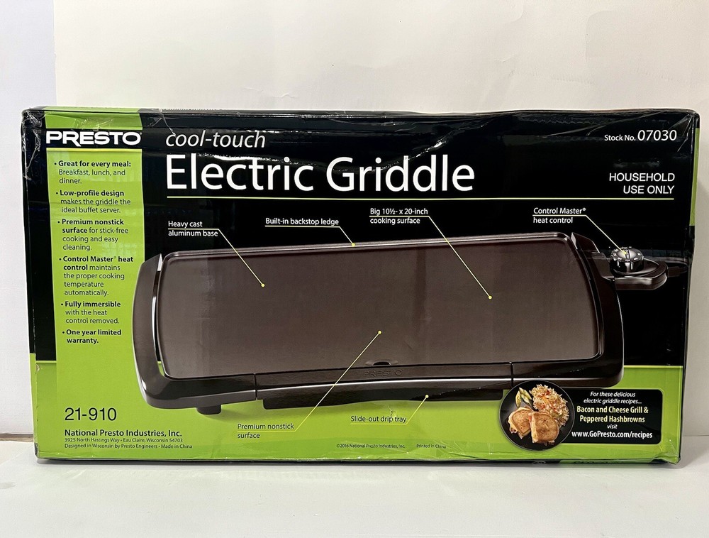 Presto 07030 Cool Touch Electric Griddle