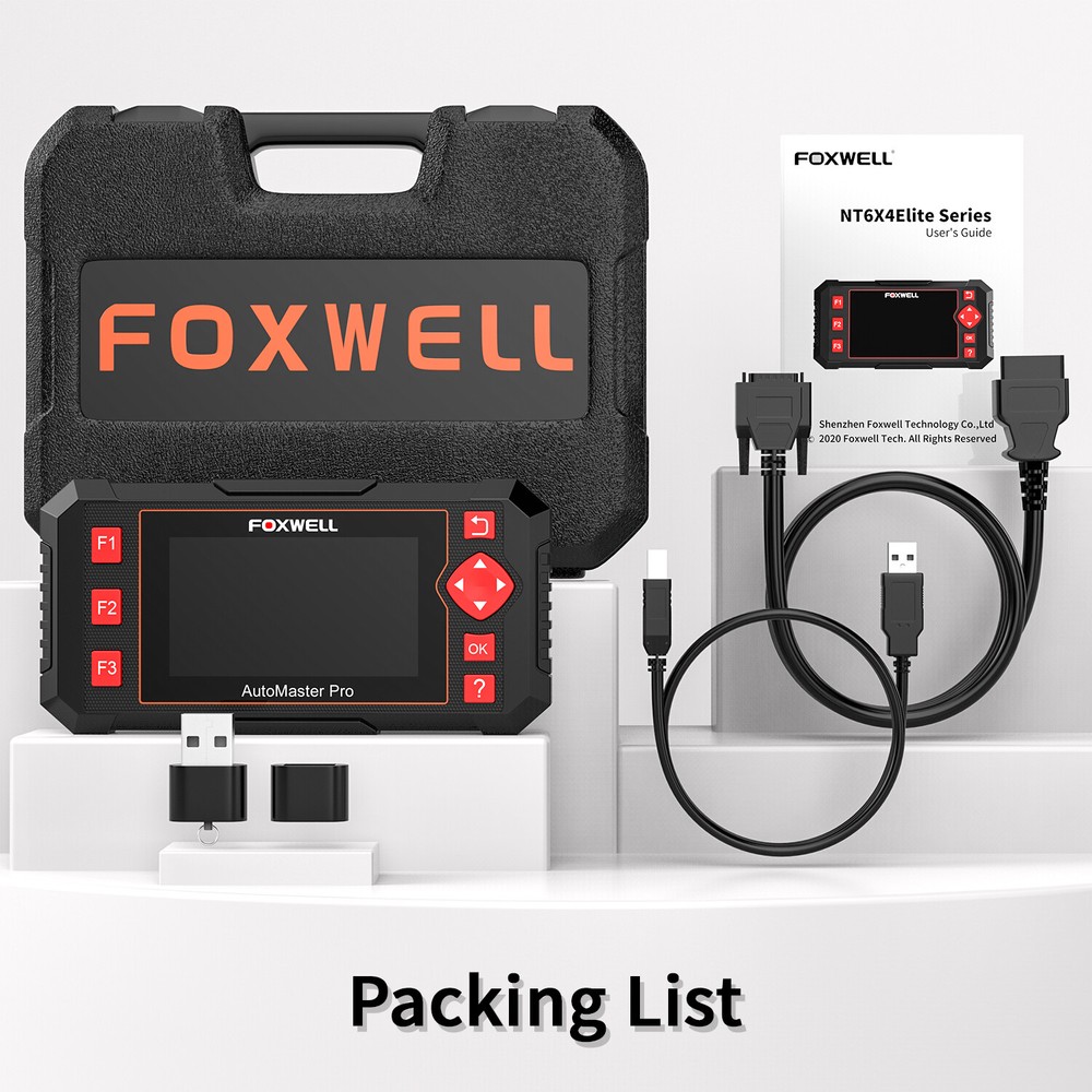 FOXWELL NT604 Elite 2026 NEW OBD2 Scanner Code Reader 4 System Diagnostic Tool