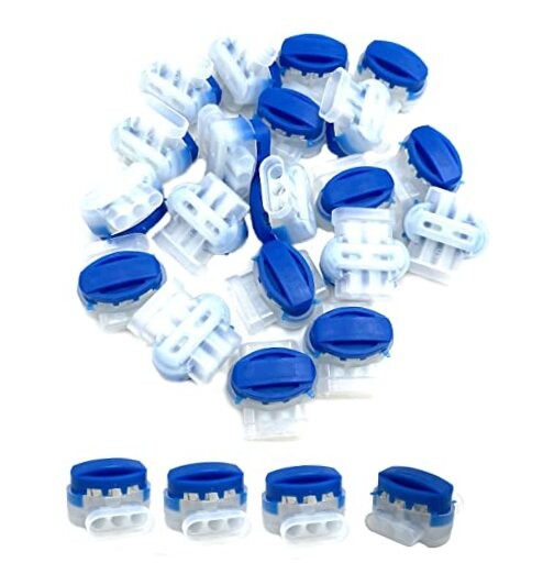 30Pcs 3 Way Wire Connectors,Waterproof Electrical 314-BOX Self-Stripping