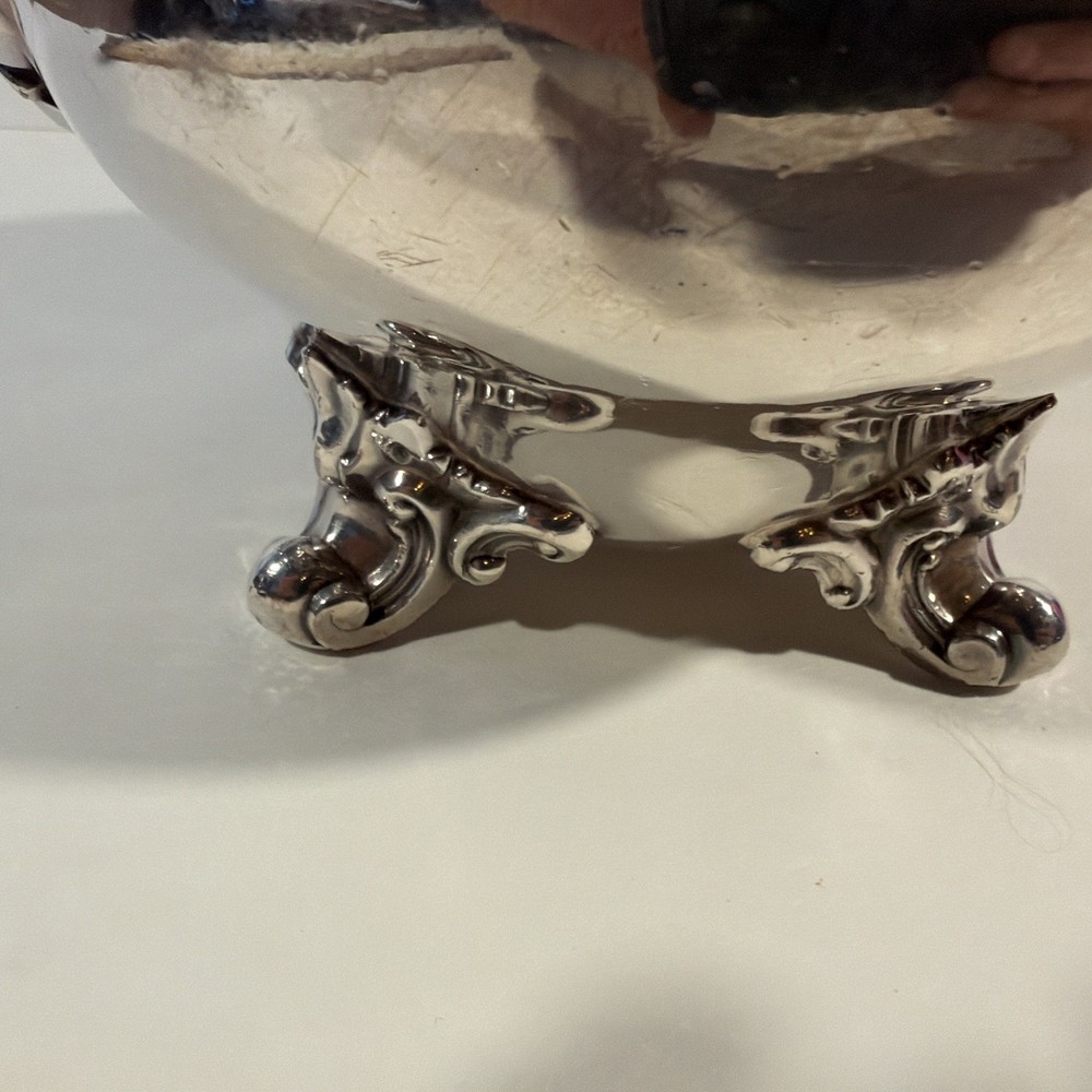 Reed & Barton Regent 5600 Silverplate Tea Coffee Pot Set Footed Vintage