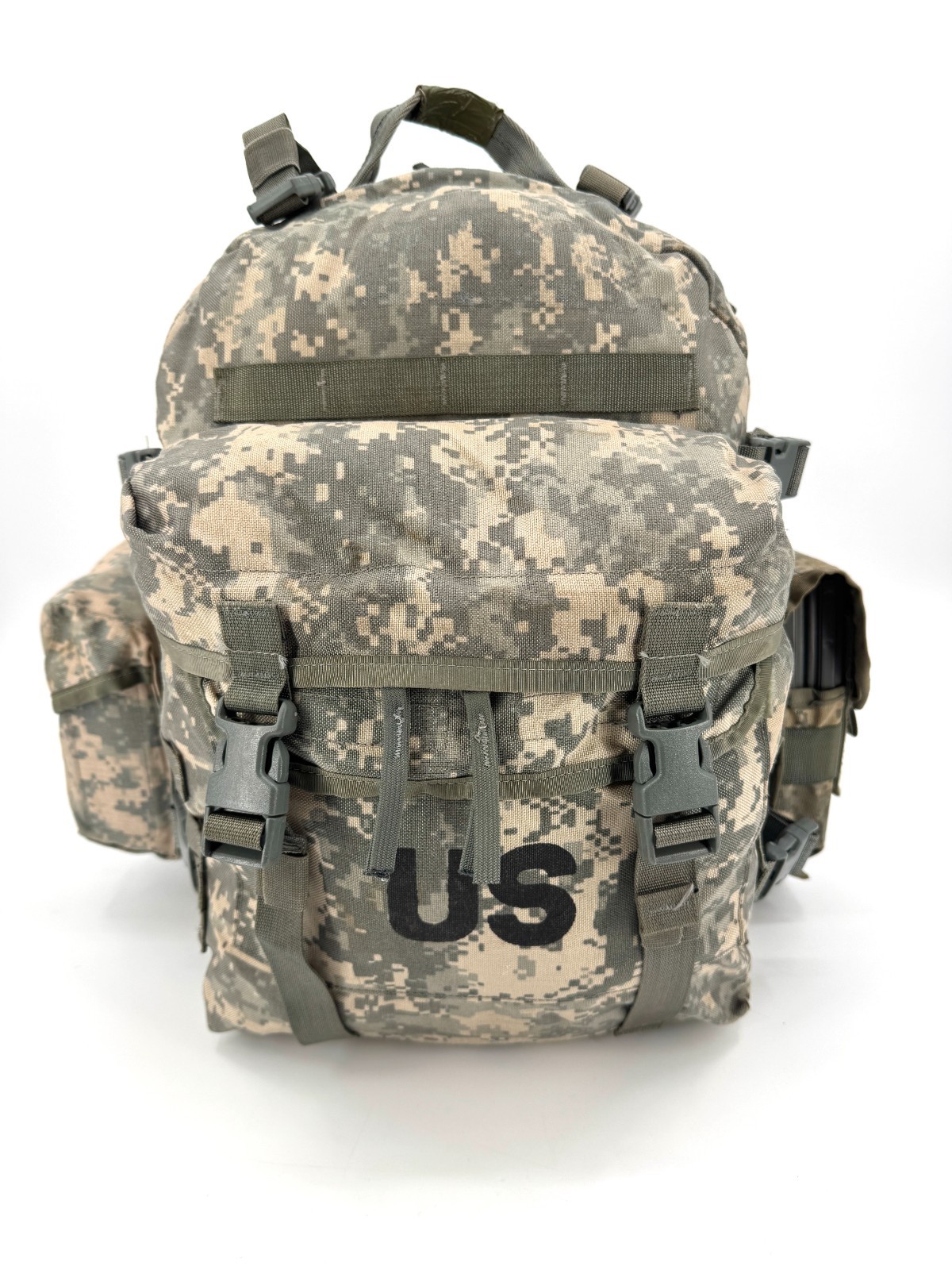 US Military MOLLE ACU 3 Day Assault Pack Backpack w/ IFAK and Double Mag Pouch