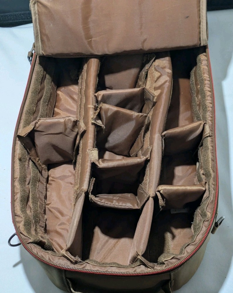 Poler Outdoor Stuff Camp Vibes Excursion Pack & Camera Insert Set In Khaki EUC