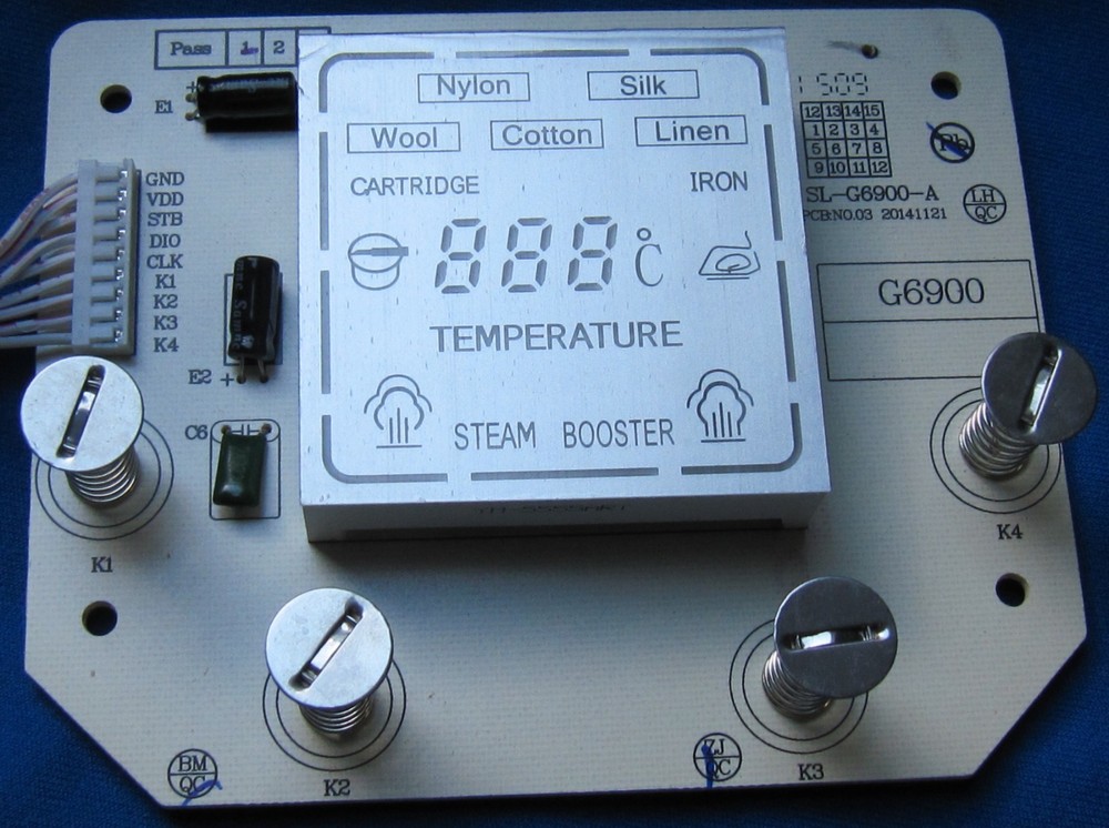 DISPLAY PCB FOR TEXI APOLLO 68/101 STEAM / FUSING PRESS - 220V