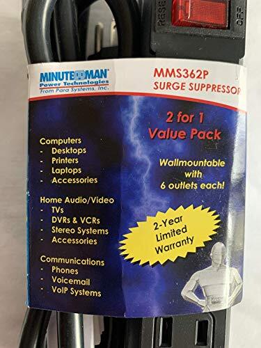 6 Outlet Surge Protector Twin Pack