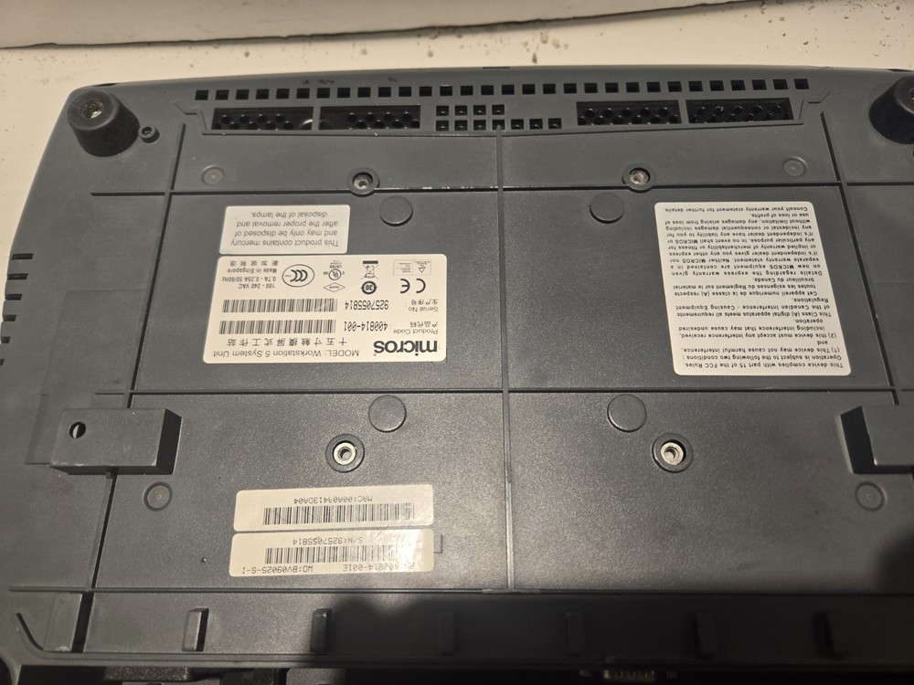 Micros WorkStation 5A System POS Touchscreen 400814-101 Powers ON