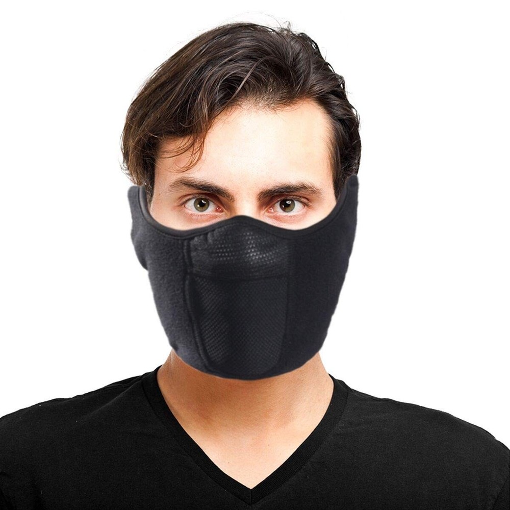 Balaclava Half Face Mask Adjustable Fastener Windproof One Size, Half-face