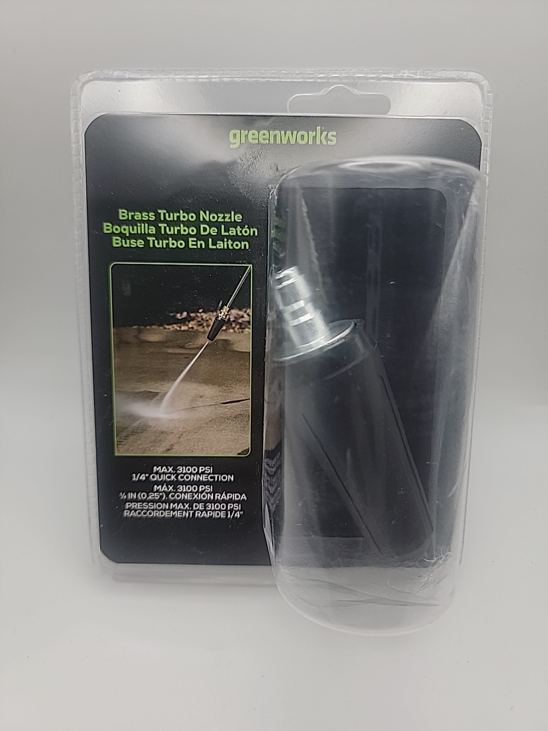 Greenworks  1/4" Brass Turbo Nozzle Max 3100 PSI Quick Connection