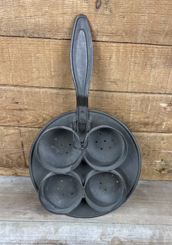Antique Tin Ware Egg Poacher