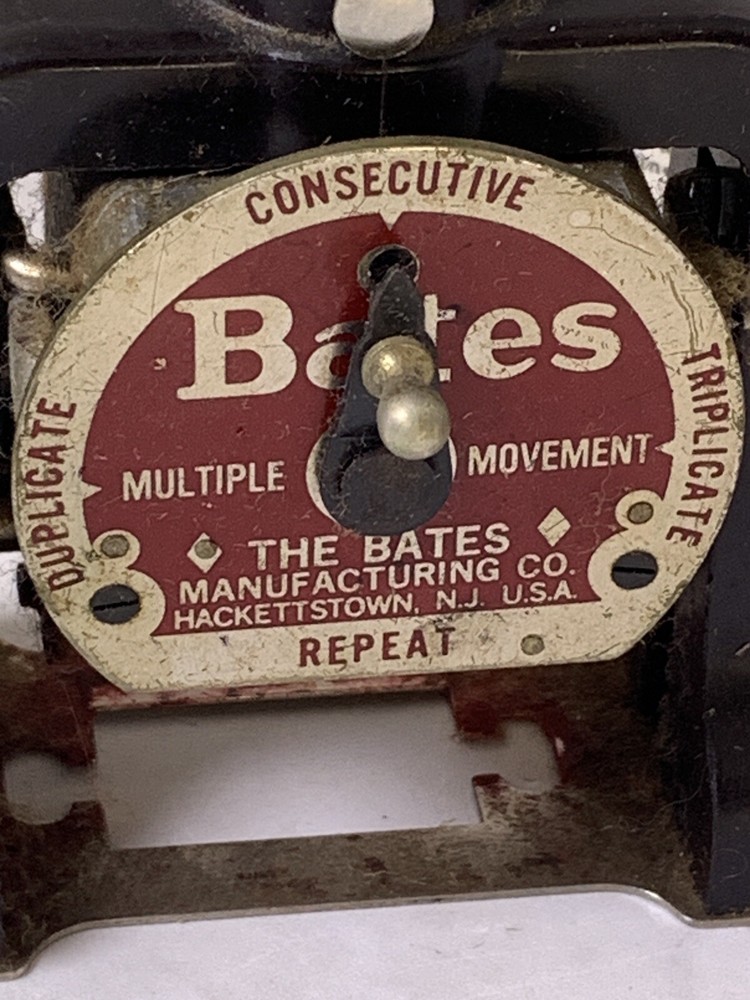 Bates Numbering Machine Co Stamper Consecutive Bakelite Vintage USA