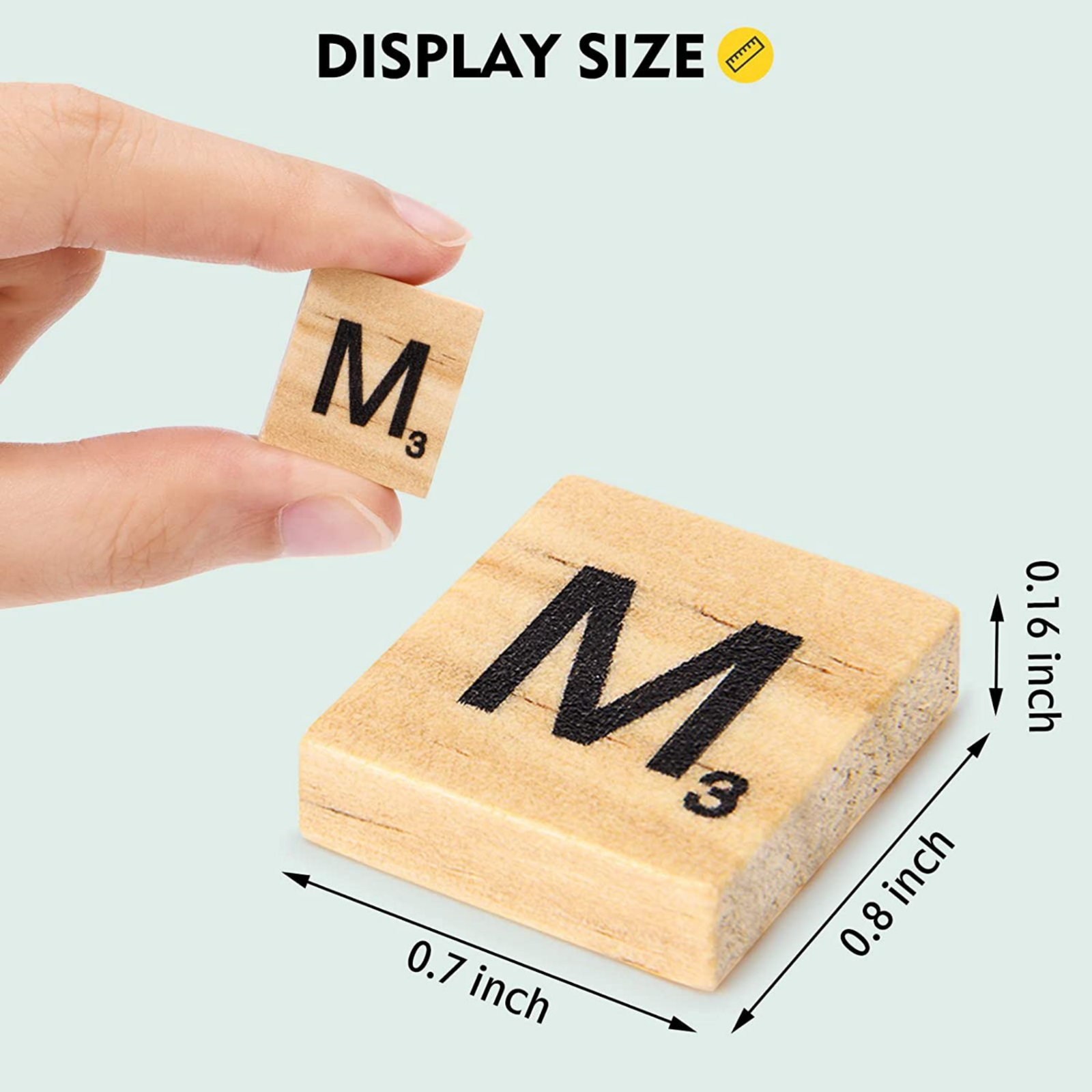 REPLACEMENT INDIVIDUAL SCRABBLE WOODEN TILES (LETTERS or blank) YOU PICK!!