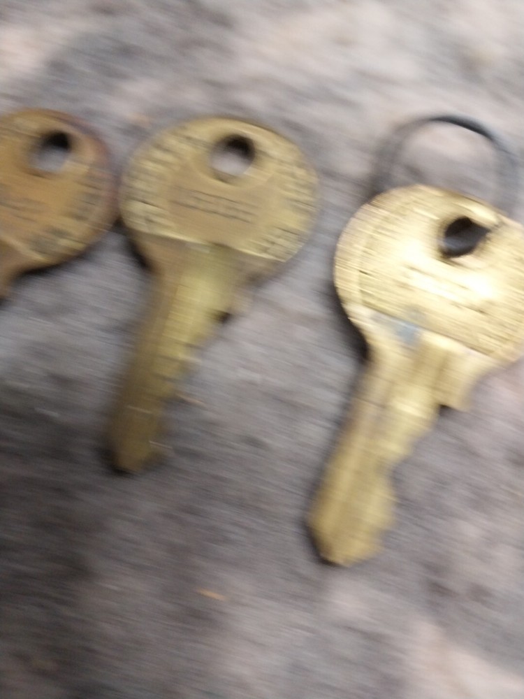 3 old master lock keys