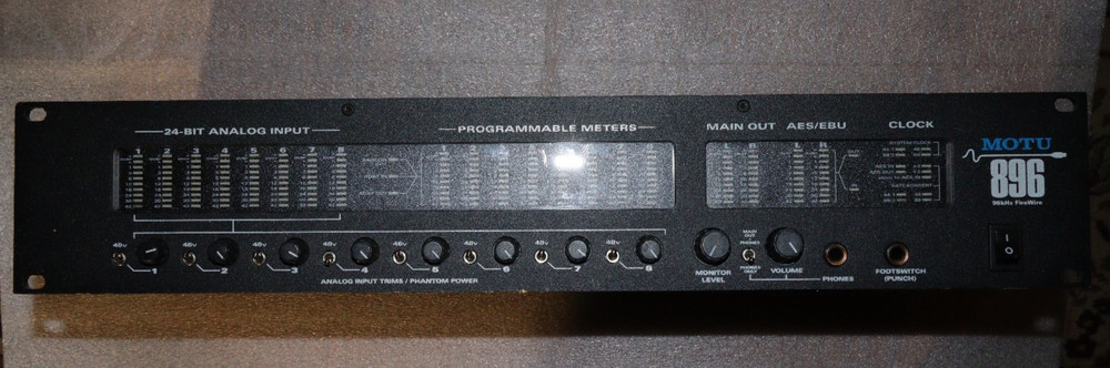 MOTU 896 8-channel Audio Interface FireWire IEEE1394 96kHz