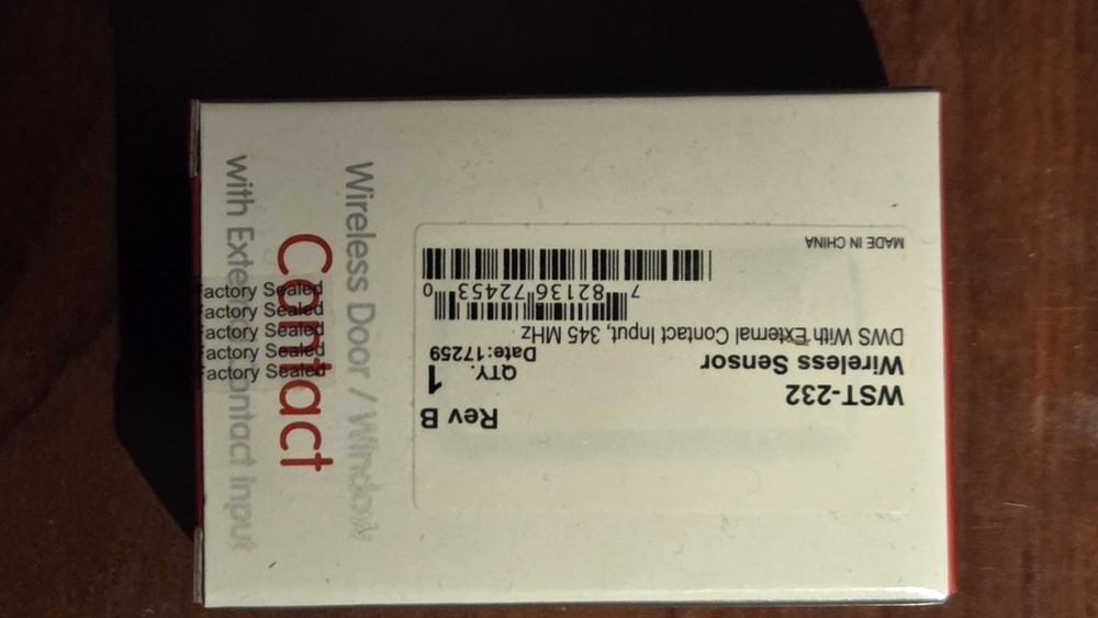 Ecolink WST-232 Wireless Door Window Sensor with External Contact Input