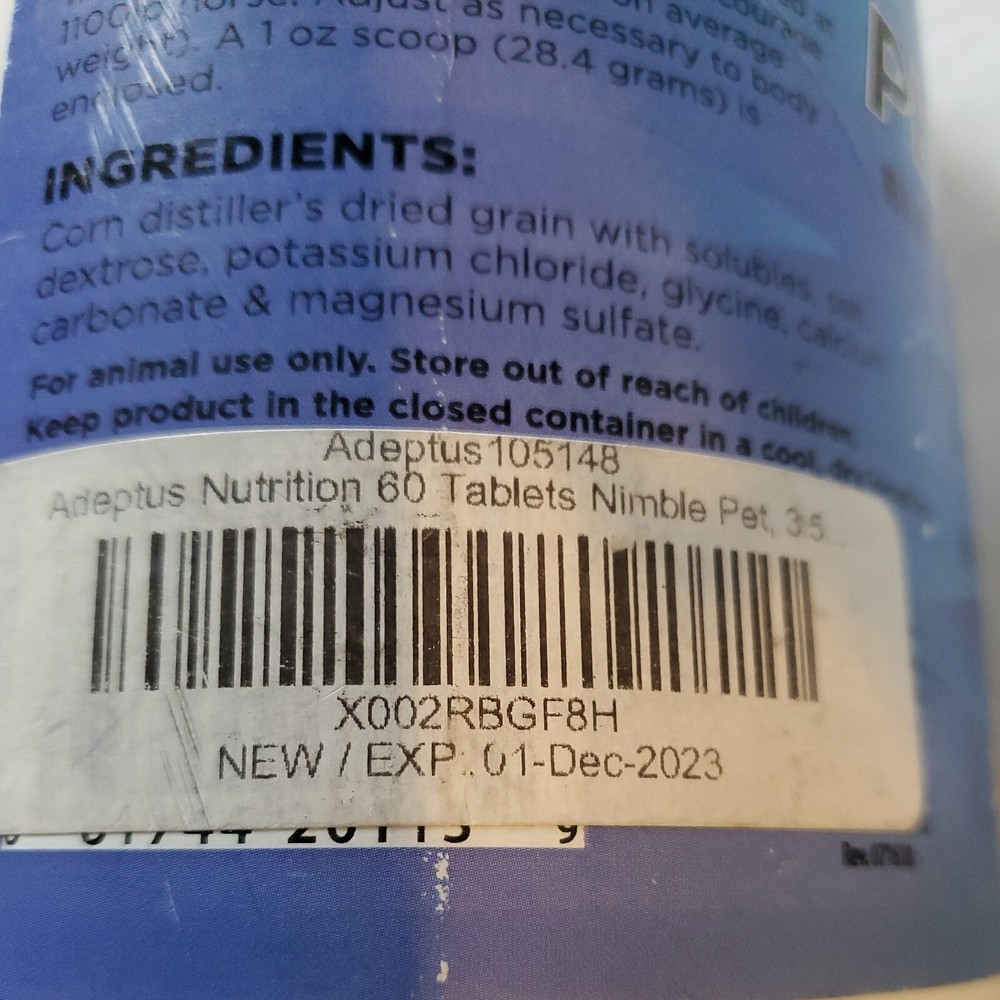 ADEPTUS PERSEVERE ELECTROLYTE REPLACEMENT 4LB *NEW*