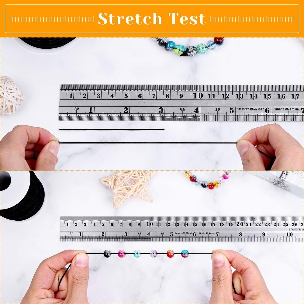 Elastic String for Bracelets, Elastic Cord for Jewelry, Stretchy String for N...