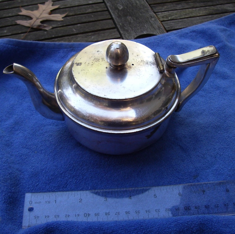 Vintage HOTEL WARE Silverplate TEAPOT-Heavy-AS IS-NR