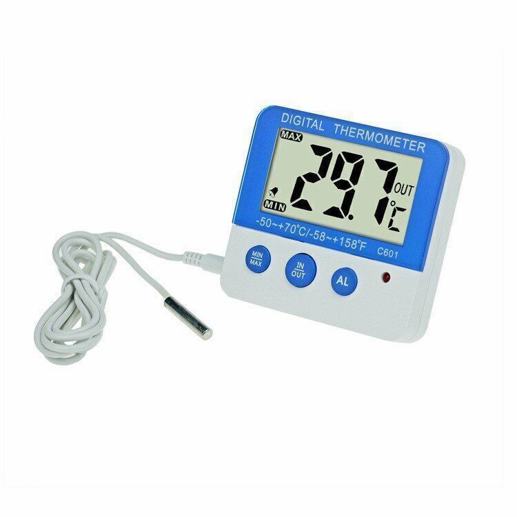 Digital Fridge Freezer Thermometer w/Temperature Alarm and Max Min Function ℃/℉