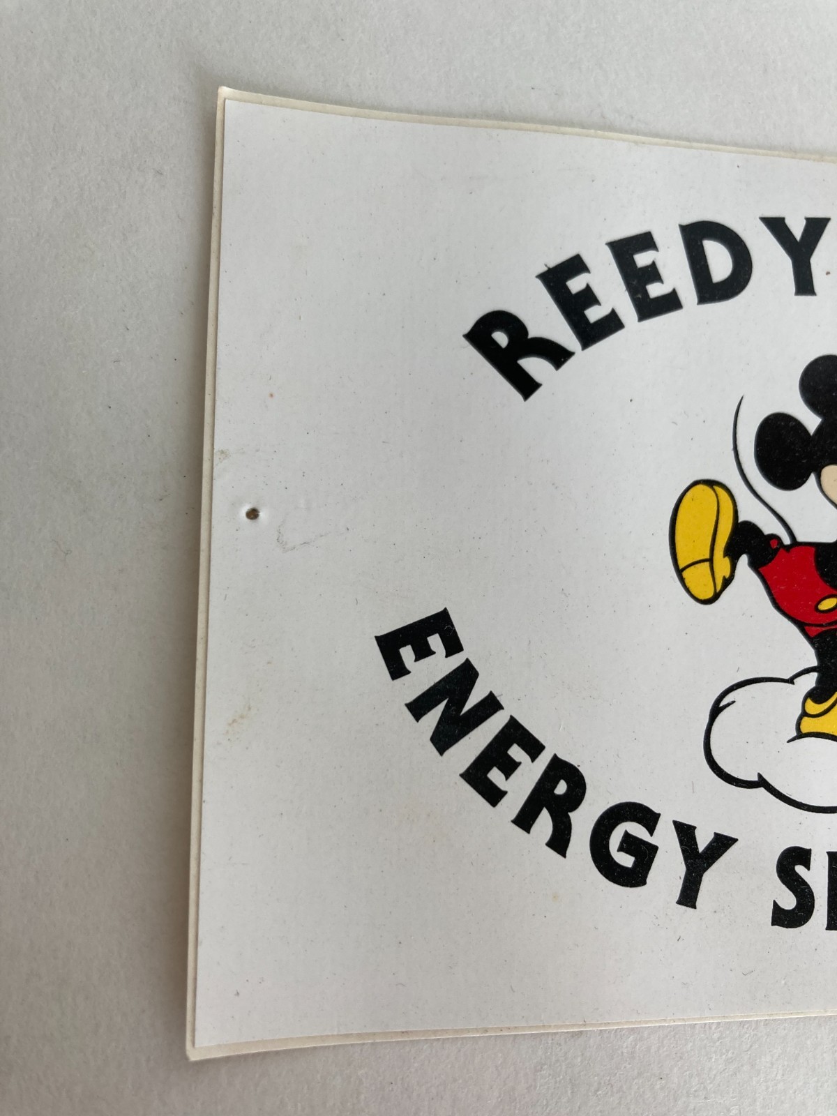 Walt Disney World Reedy Creek Energy Servies Decal Sticker Sign Prop Mickey