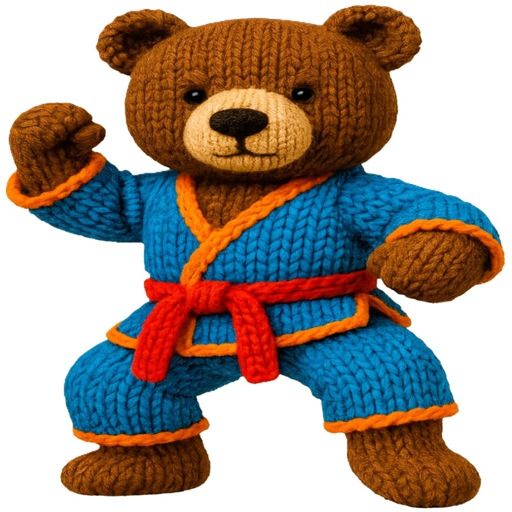 30 Custom Karate Bear Personalized Address Labels