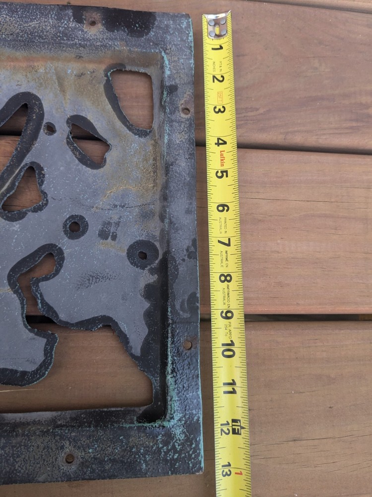 Cast Iron Lily Floral Cut Out Design Architectural Panel, Bench Back