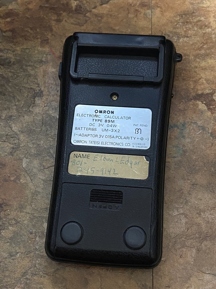RARE Omron 89M Electronic Calculator WORKS