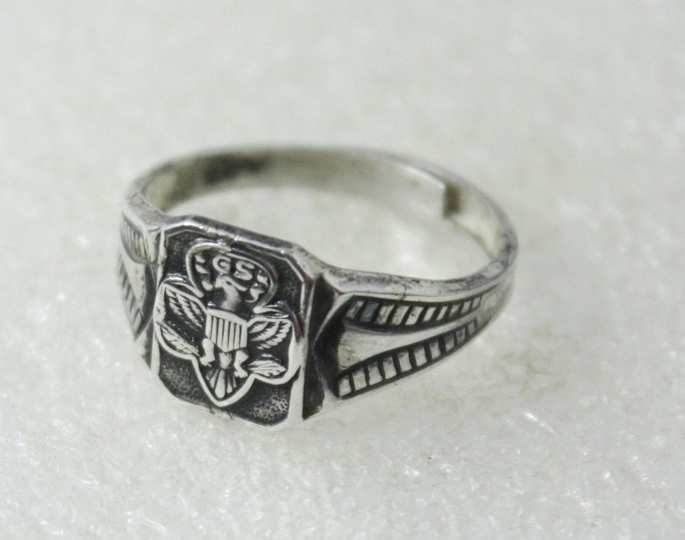 Clark & Coombs GS Eagle Solid Sterling Silver 925 Ring Adjustable