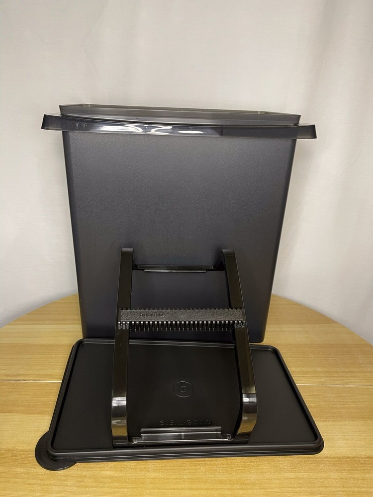 Tupperware Carry All Large Tote Storage Container + Handle Black New