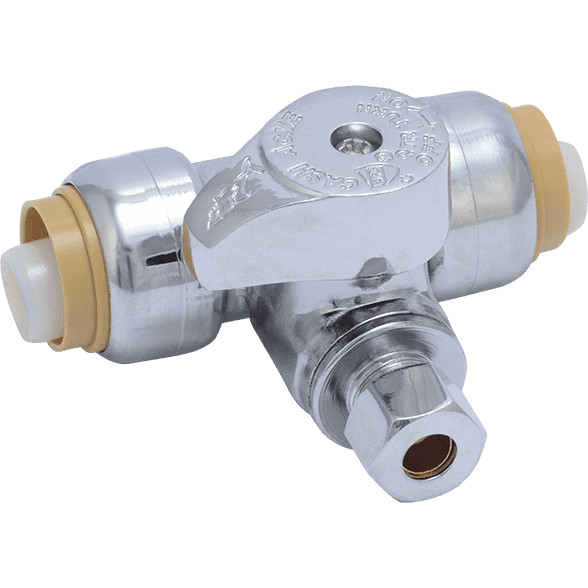 SharkBite 24983 1/2" x 1/2" x 1/4" Compression Tee Stop