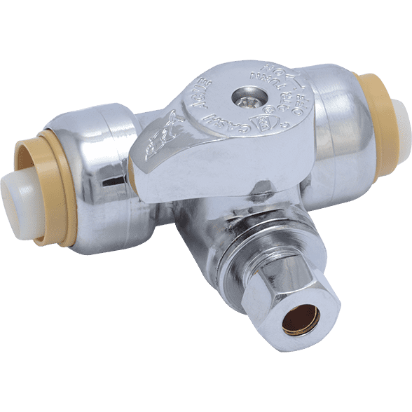 SharkBite 24983 1/2" x 1/2" x 1/4" Compression Tee Stop