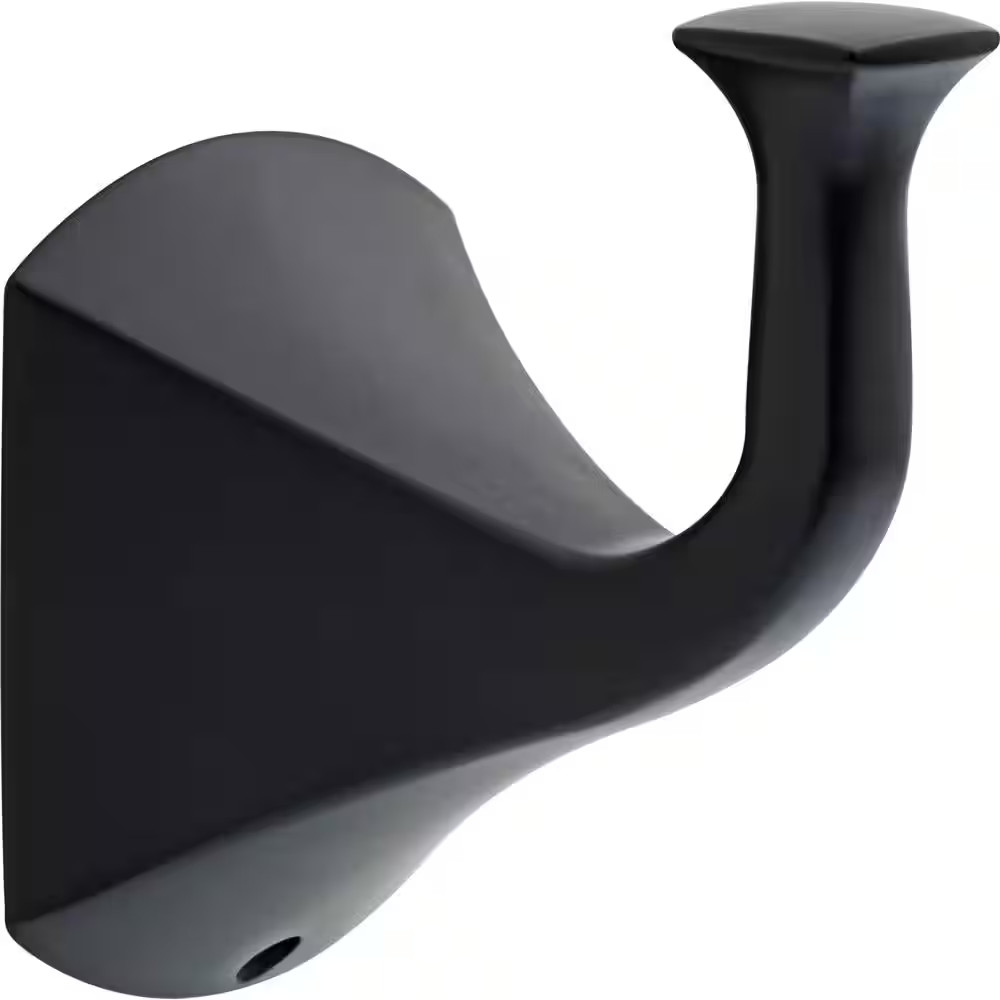 Pierce Single Towel Hook Bath Hardware Accessory in Matte Black