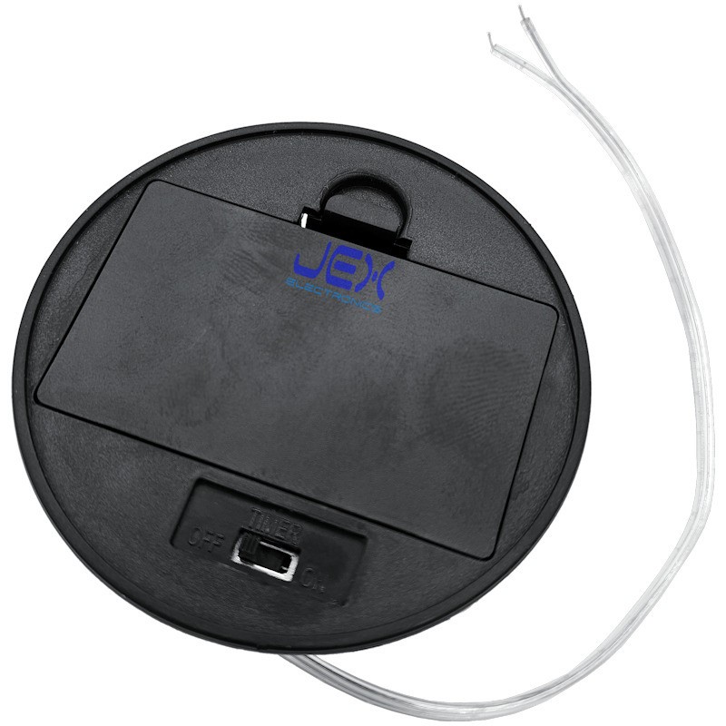 Two/2X AA Round Panel Mount Battery Holder Case Box 3V With Timer Power Switch