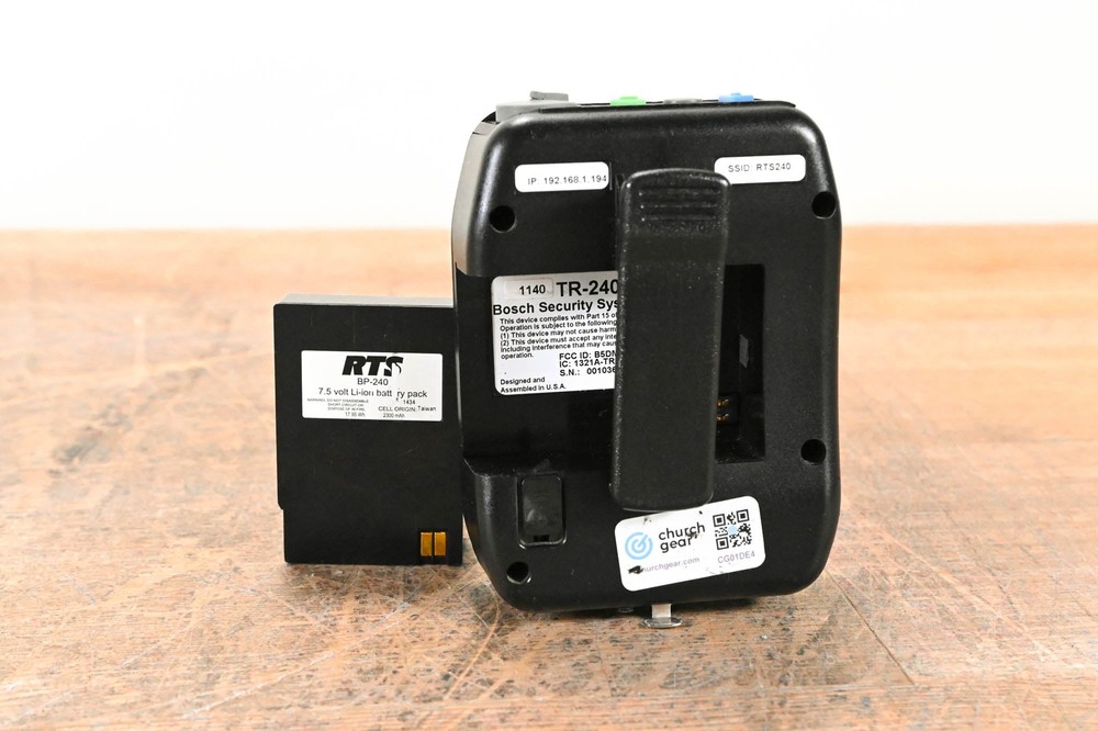 RTS TR-240 2.4 GHz Wireless Intercom Beltpack CG01DE4