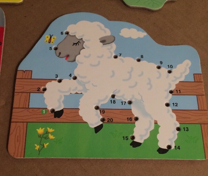 Lauri Dot 2 Dot Lacing Farm Animals