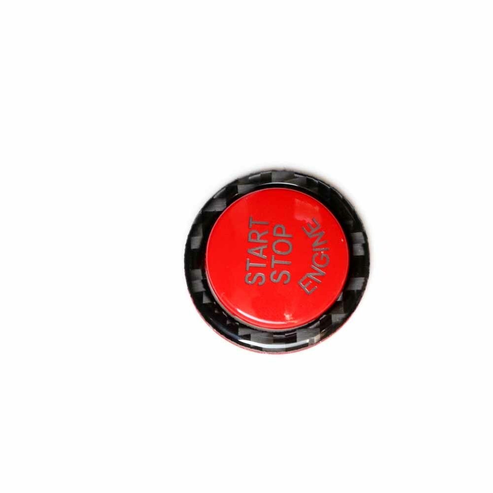 Red Engine Start-stop Push Button Cover With Black Ring Trim For BMW E90 E92 E93